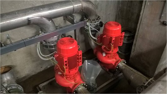 Plzeňsk&yacute; Prazdroj as &ndash; čerpac&iacute; stanice pro pran&iacute; p&iacute;skov&yacute;ch filtrů